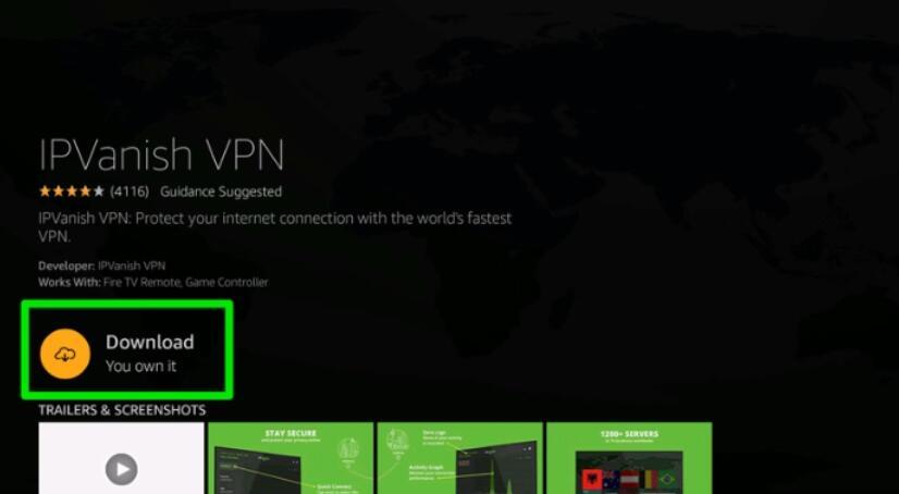 IPVanish VPN for FireStick